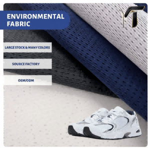 Polyester Eco-Friendly Anti-Static Lightweight Mesh Fabric Abstract Geometric Pattern for Shoes Upper