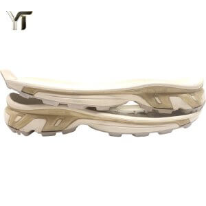 Custom EVA rubber hiking shoe sole, non-slip outdoor trail running outsole