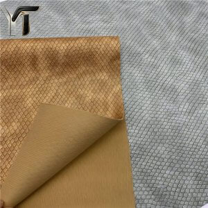 trendy thick embossed grain fabric material synthetic artificial leather pu leather for bag shoe